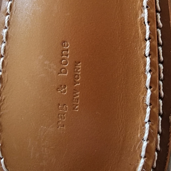 Rag & Bone Melrose Woven Slide Flat Sandal Brown/yellow Size 8.5 (39 Euro) - Picture 4 of 4